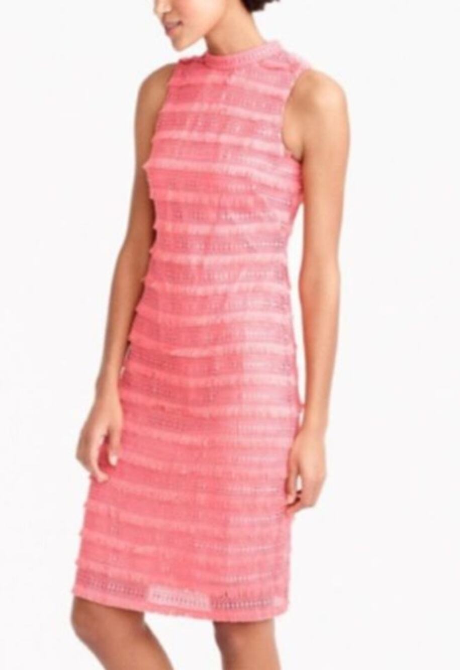 J.Crew Coral Fringe Sheath Dress size 4